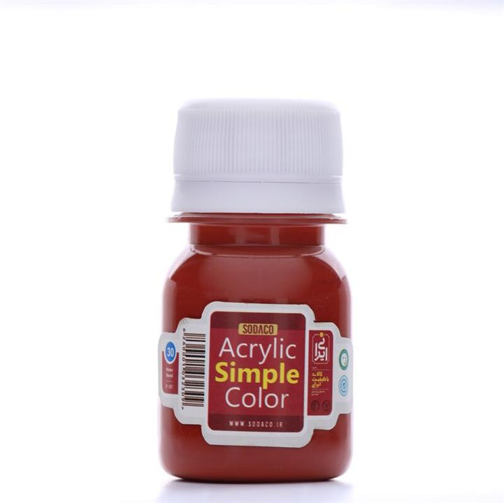 رنگ اکریلیک ساده  سوداکو 30 میل رداکسید  کد 00396 acrylic simple